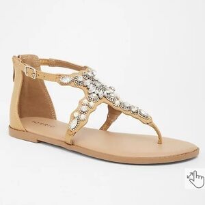 Torrid Tan Starfish Embellished Rhinestone Womens Sandal 10W